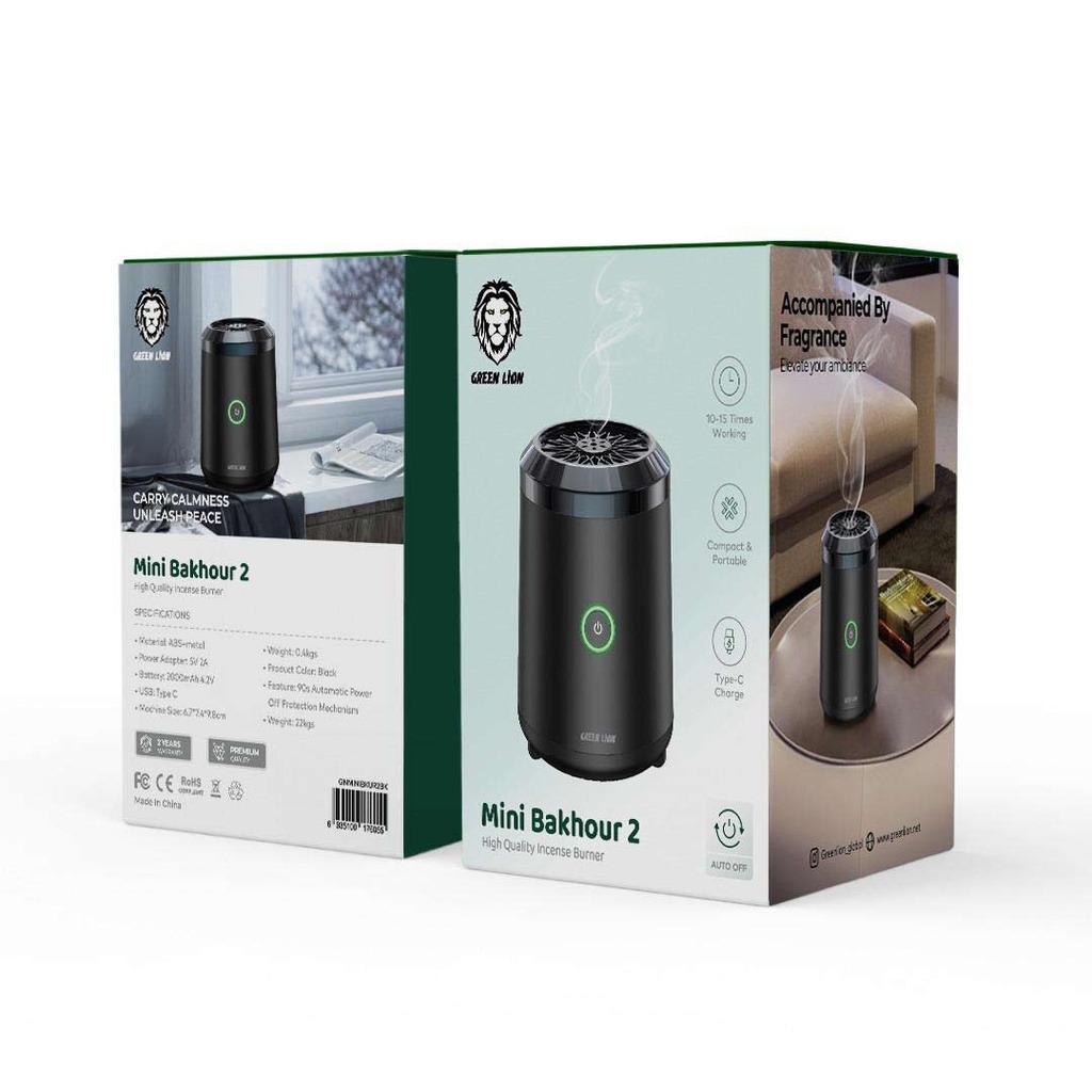 Green Lion Mini Bukhour 2 Incense Burner 2000mAh B