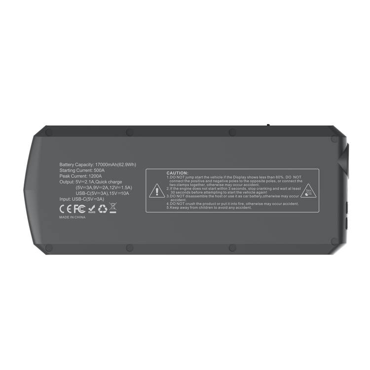 Powerology Jumpstart  Powerbank 16000mAh PD 18W QC3.0 1200A 6L