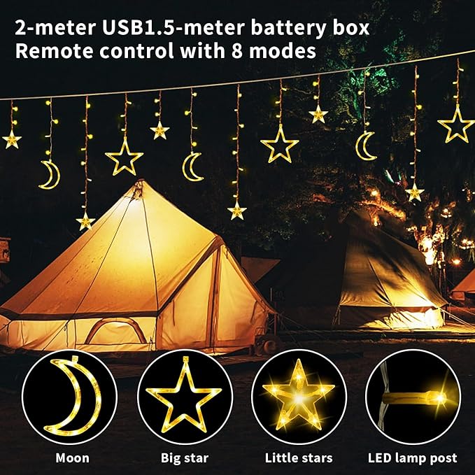 3 MOON 3 STAR RAMADAN LIGHT #GEN
