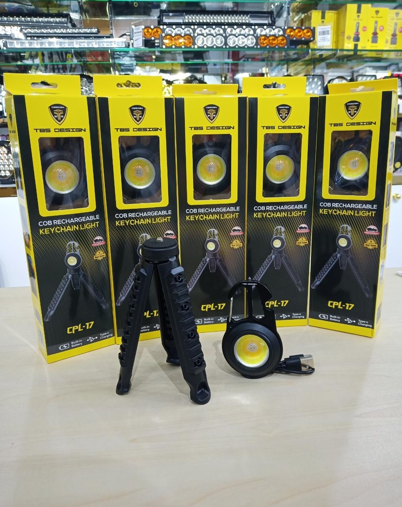 COB RECHAGABLE KECHAIN LIGHT WITH TRIPOD #CPL-17