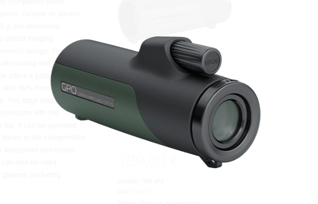 GPO PASSION MONO 10x36 HD Green