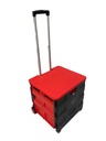 Folding Shopping Trolley 50 L Red & Black From Alrimaya #22-3857