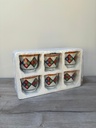 Coffee Cups Large Set of 6 pcs Sadu pattern #CW200A